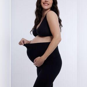 High- Rise Flare Maternity Yoga Pants by Ingrid & Isabel - Black (M)